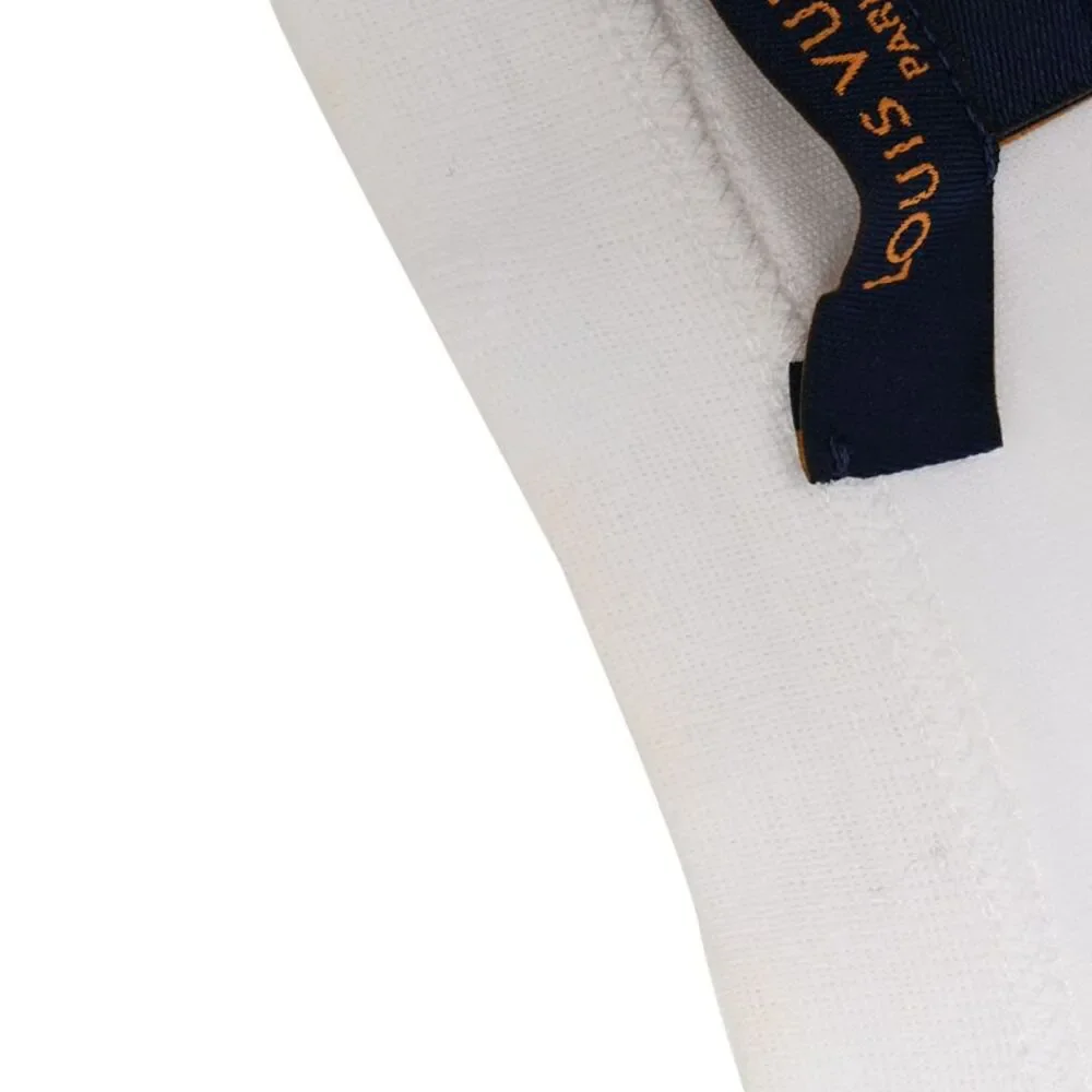 Louis Vuitton Logo Stamp Crop Top in White Cotton